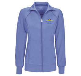 6021- Cherokee Womens Zip Front Warm-Up Jacket 